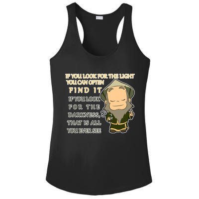 Look For The Light Not Darkness Uncle Iron Quote Ladies PosiCharge Competitor Racerback Tank