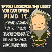 Look For The Light Not Darkness Uncle Iron Quote Golf Towel