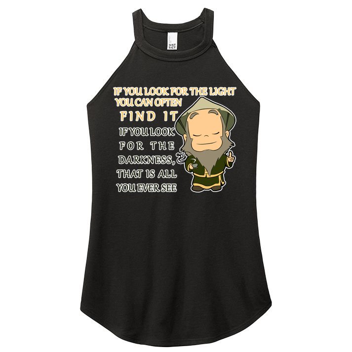 Look For The Light Not Darkness Uncle Iron Quote Women's Perfect Tri Rocker Tank