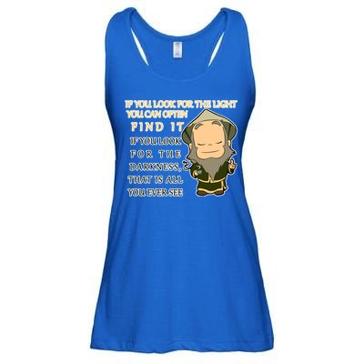 Look For The Light Not Darkness Uncle Iron Quote Ladies Essential Flowy Tank