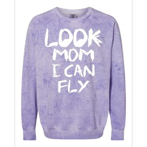 Look Mom I Can Fly Colorblast Crewneck Sweatshirt