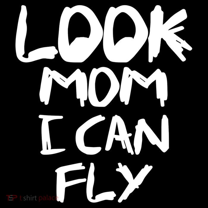 Look Mom I Can Fly Drawstring Bag
