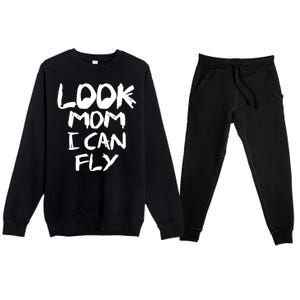 Look Mom I Can Fly Premium Crewneck Sweatsuit Set