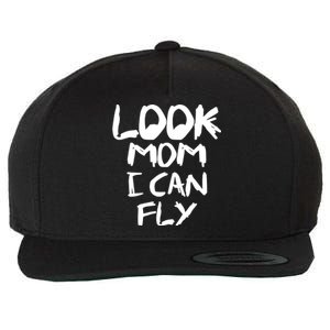 Look Mom I Can Fly Wool Snapback Cap