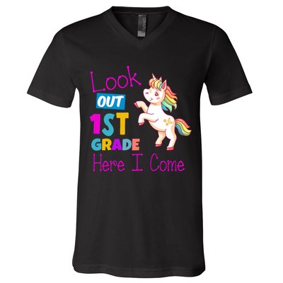 Look Out 1st Grade Here I Come V-Neck T-Shirt