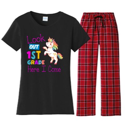 Look Out 1st Grade Here I Come Women's Flannel Pajama Set