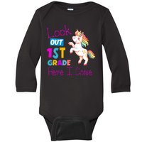 Look Out 1st Grade Here I Come Baby Long Sleeve Bodysuit