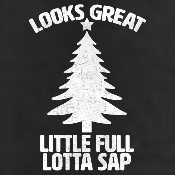 Looks Great Little Full Lotta Sap Funny Christmas 7 Panel Mesh Trucker Snapback Hat