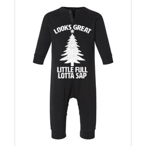 Looks Great Little Full Lotta Sap Funny Christmas Infant Fleece One Piece