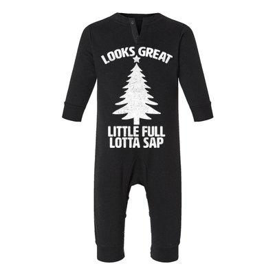 Looks Great Little Full Lotta Sap Funny Christmas Infant Fleece One Piece