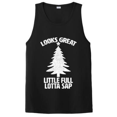 Looks Great Little Full Lotta Sap Funny Christmas PosiCharge Competitor Tank