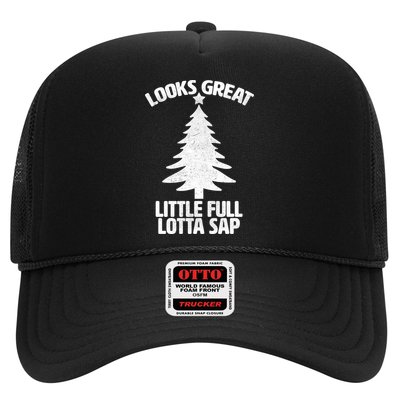 Looks Great Little Full Lotta Sap Funny Christmas Trucker Hat