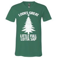 Looks Great Little Full Lotta Sap Funny Christmas V-Neck T-Shirt