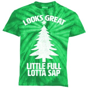 Looks Great Little Full Lotta Sap Funny Christmas Kids Tie-Dye T-Shirt