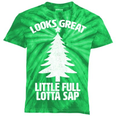 Looks Great Little Full Lotta Sap Funny Christmas Kids Tie-Dye T-Shirt