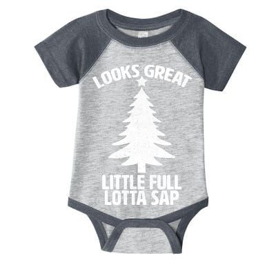 Looks Great Little Full Lotta Sap Funny Christmas Infant Baby Jersey Bodysuit