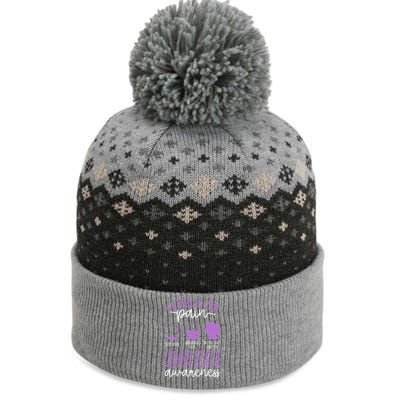 Levels Of Pain Crohns Disease Awareness Gift The Baniff Cuffed Pom Beanie