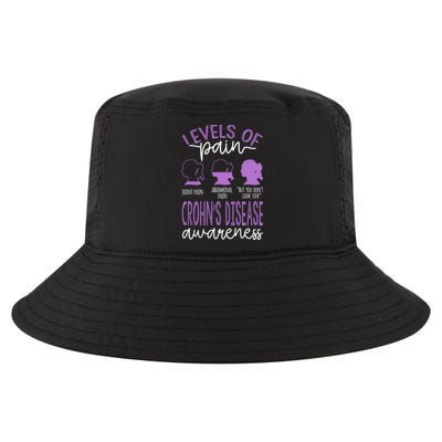 Levels Of Pain Crohns Disease Awareness Gift Cool Comfort Performance Bucket Hat