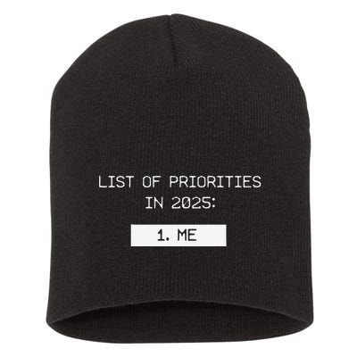 List Of Priorities In 2025 Me Short Acrylic Beanie
