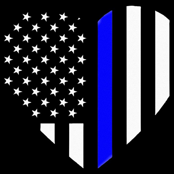 Love Our Police Officer US Flag Heart Thin Blue Line Women's V-Neck T-Shirt