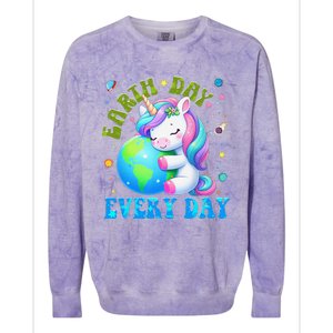 Love Our Planet Unicorn Earth Day Cute Colorblast Crewneck Sweatshirt