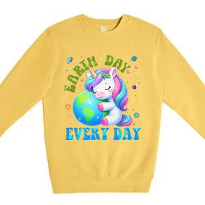 Love Our Planet Unicorn Earth Day Cute Premium Crewneck Sweatshirt