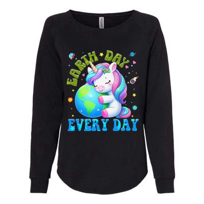 Love Our Planet Unicorn Earth Day Cute Womens California Wash Sweatshirt