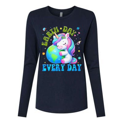 Love Our Planet Unicorn Earth Day Cute Womens Cotton Relaxed Long Sleeve T-Shirt