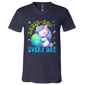 Love Our Planet Unicorn Earth Day Cute V-Neck T-Shirt