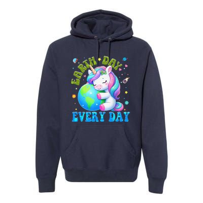 Love Our Planet Unicorn Earth Day Cute Premium Hoodie