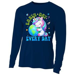 Love Our Planet Unicorn Earth Day Cute Cooling Performance Long Sleeve Crew