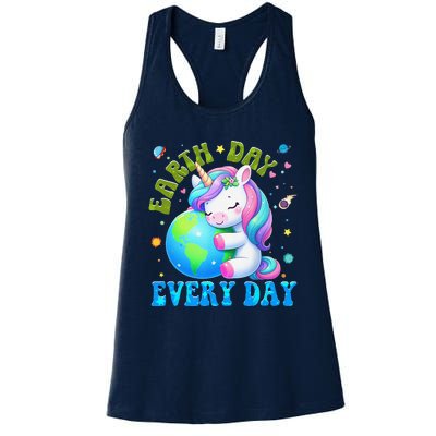 Love Our Planet Unicorn Earth Day Cute Women's Racerback Tank