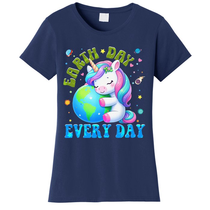 Love Our Planet Unicorn Earth Day Cute Women's T-Shirt