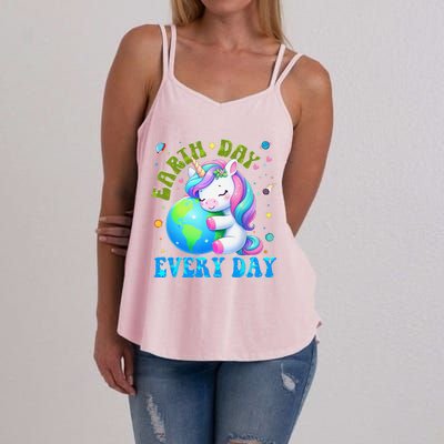 Love Our Planet Unicorn Earth Day Cute Women's Strappy Tank