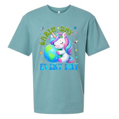 Love Our Planet Unicorn Earth Day Cute Sueded Cloud Jersey T-Shirt