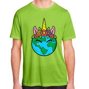 Love Our Planet Unicorn Head Earth Day Cute Gift Adult ChromaSoft Performance T-Shirt