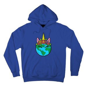 Love Our Planet Unicorn Head Earth Day Cute Gift Hoodie