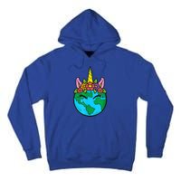 Love Our Planet Unicorn Head Earth Day Cute Gift Tall Hoodie