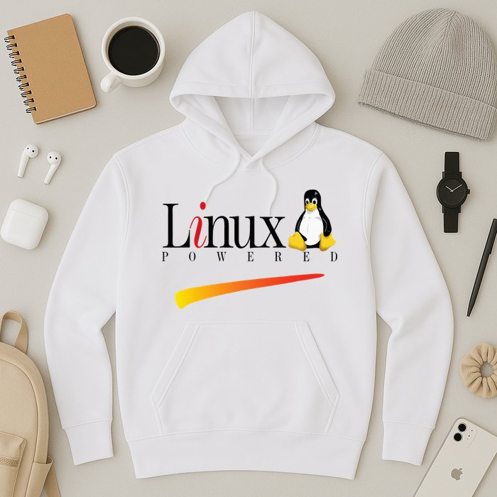 Linux Os Powered By Linux Tux Penguin Hoodie