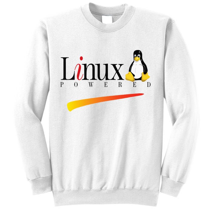 Linux Os Powered By Linux Tux Penguin Sweatshirt