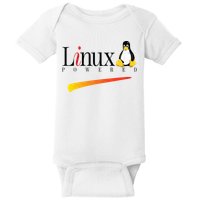 Linux Os Powered By Linux Tux Penguin Baby Bodysuit