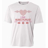 Love Oldies Playlist Heart Music Cooling Performance Crew T-Shirt