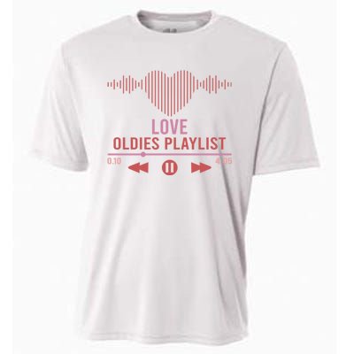 Love Oldies Playlist Heart Music Cooling Performance Crew T-Shirt