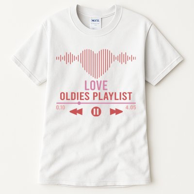 Love Oldies Playlist Heart Music Tall T-Shirt