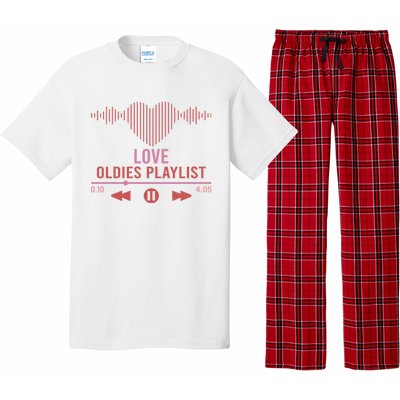 Love Oldies Playlist Heart Music Pajama Set