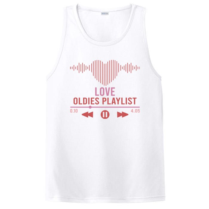 Love Oldies Playlist Heart Music PosiCharge Competitor Tank