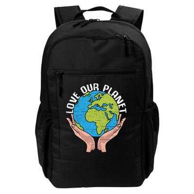 Love Our Planet Recycle Save The Environt Earth Day Gift Backpack
