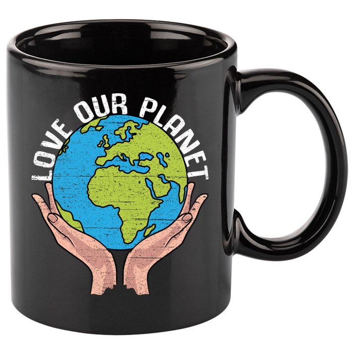 Love Our Planet Recycle Save The Environt Earth Day Gift 11oz C Handle Ceramic Mug