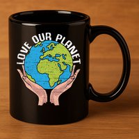 Love Our Planet Recycle Save The Environt Earth Day Gift 11oz C Handle Ceramic Mug