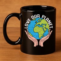Love Our Planet Recycle Save The Environt Earth Day Gift 11oz C Handle Ceramic Mug